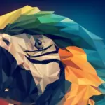 Loro en una imagen vectorial.